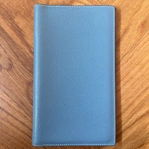 Hermes Blue epsom agenda note cover fantastic condition. Brown interior.